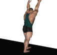 Calf Stretch - Hands Against Wall Single Leg
